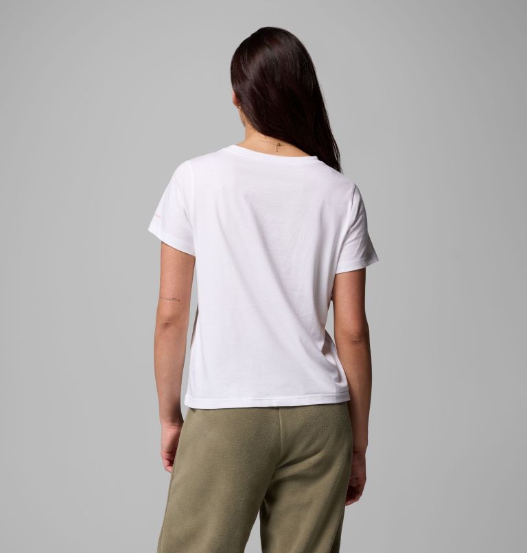 Women's Rolling Bend Graphic T-Shirt, Color: White, Framed Linescape, image 3