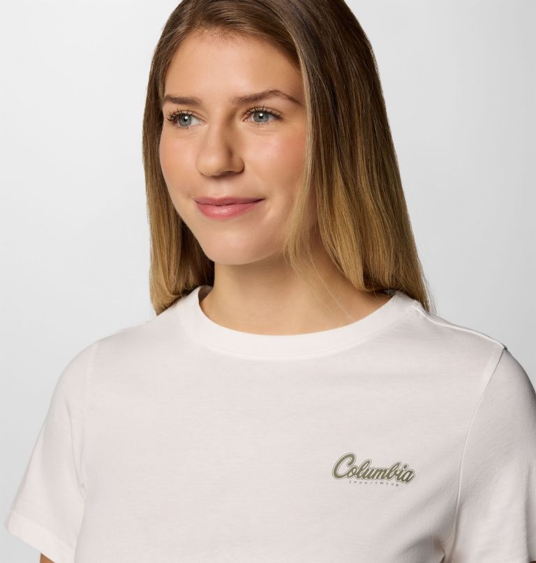 Camiseta con estampado Rolling Bend para mujer, Color: Sea Salt, Timberline Trio, image 4