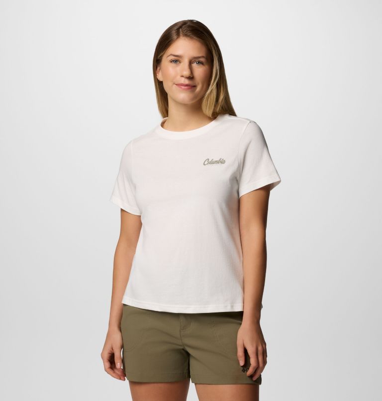 Camiseta con estampado Rolling Bend para mujer, Color: Sea Salt, Timberline Trio, image 2