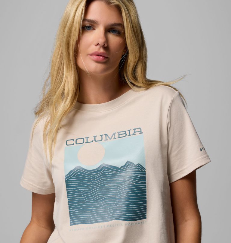 T-shirt Graphique Rolling Bend Femme, Color: Dark Stone, Framed Linescape, image 5