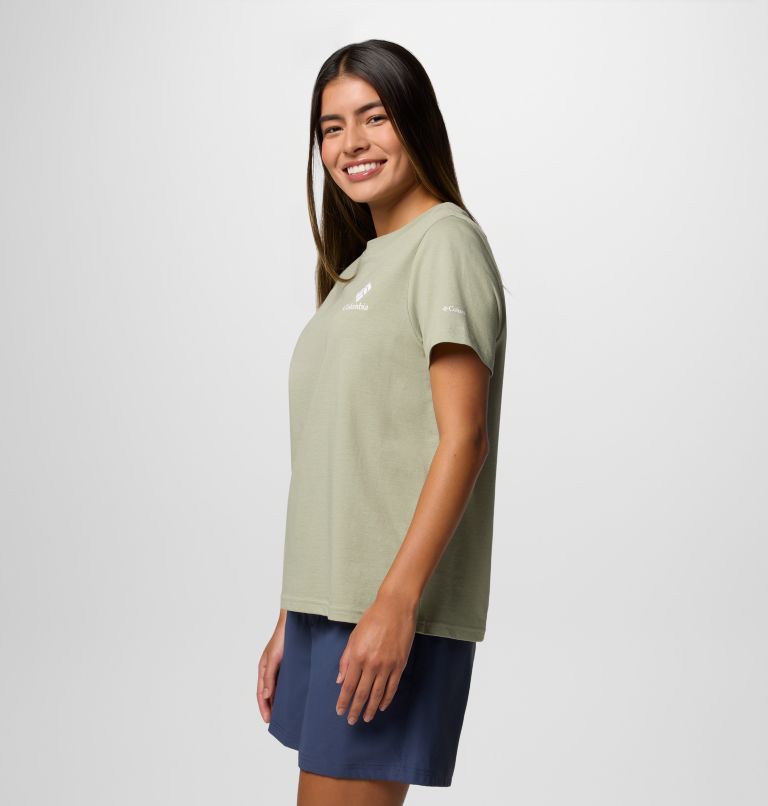 Women's Rolling Bend Graphic T-Shirt, Color: Safari, Stacked Gem, image 3