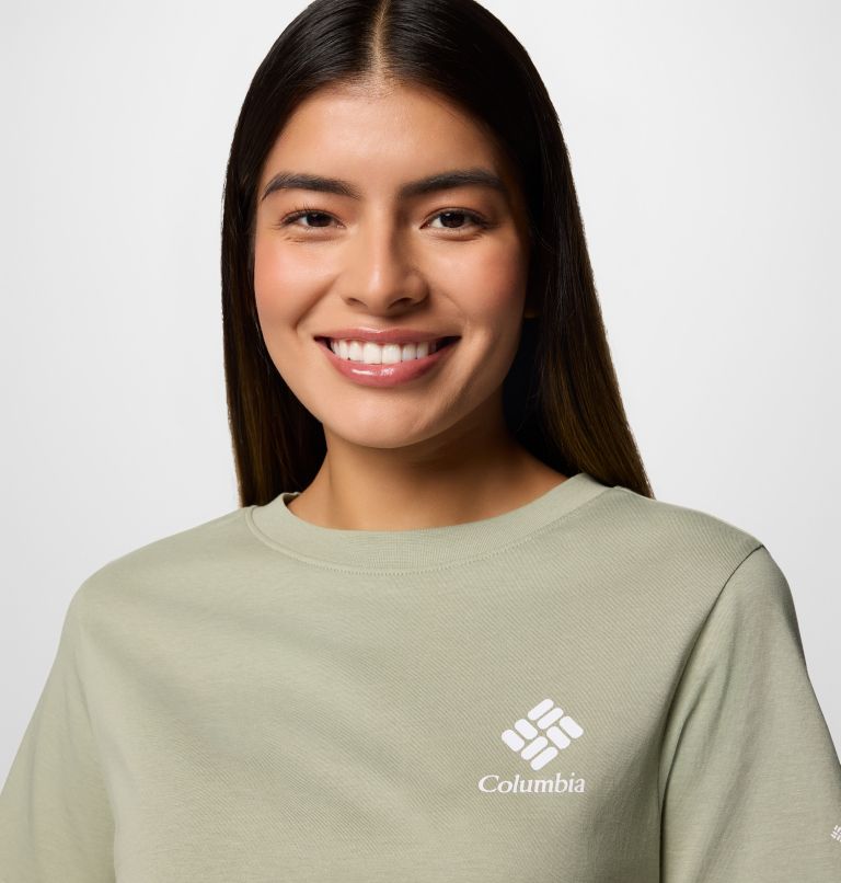 Women's Rolling Bend Graphic T-Shirt, Color: Safari, Stacked Gem, image 4