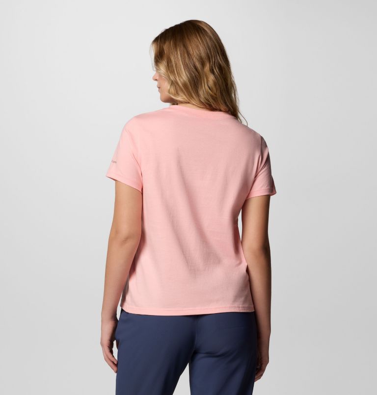 Women's Rolling Bend Graphic Short Sleeve Shirt, Color: Pink Sand, Outback Critters, image 2