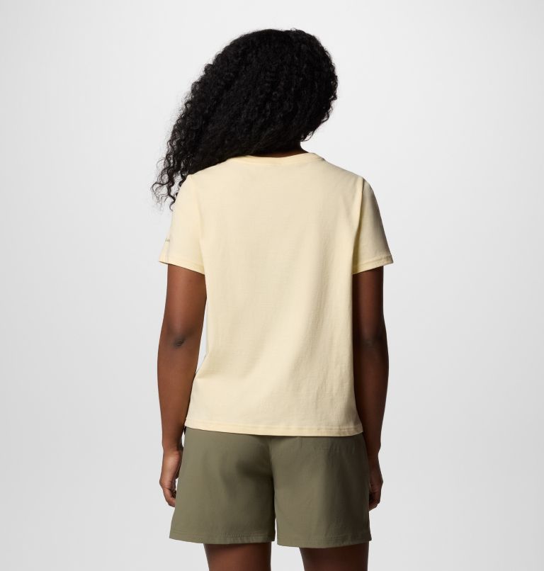 Women's Rolling Bend Graphic Short Sleeve Shirt, Color: Lemon Wash, Scripted Brand, image 2