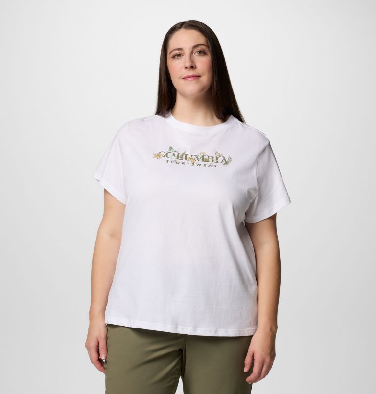 Women's Rolling Bend Graphic Short Sleeve Shirt - Plus Size, Color: White, Outback Critters, image 1