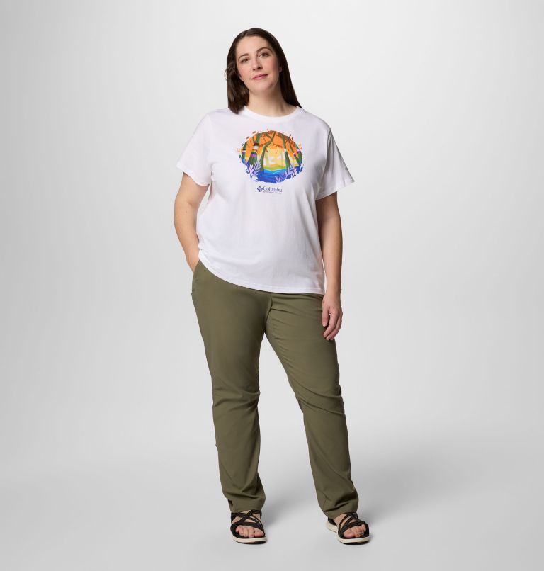 Women's Rolling Bend Graphic Short Sleeve Shirt - Plus Size, Color: White, S25 Pride, image 5