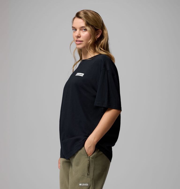 Women's Rolling Bend Graphic Oversized T-Shirt, Color: Black, Mountainview, image 4