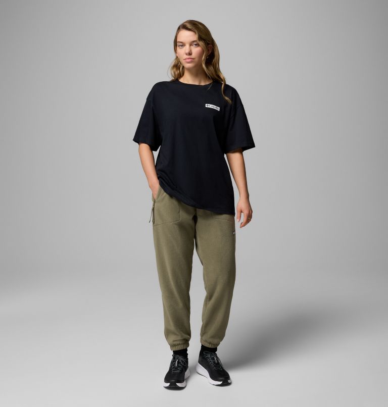 Women's Rolling Bend Graphic Oversized T-Shirt, Color: Black, Mountainview, image 2