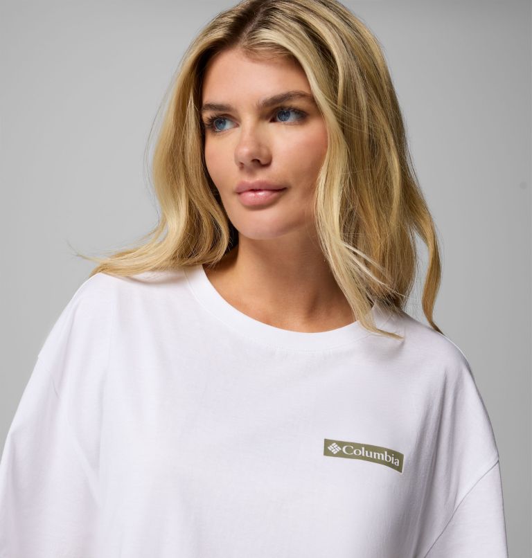 Femme T-shirt ample à imprimé graphique Rolling Bend, Color: White, Mountainview, image 5