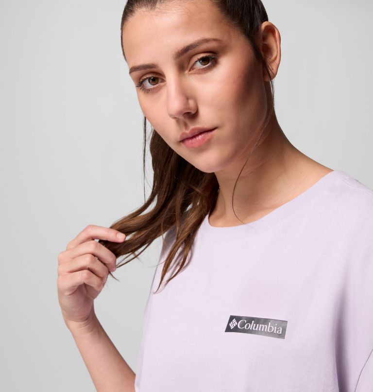 Camiseta oversize con estampado Rolling Bend para mujer, Color: Lavender Pearl, Mountainview, image 5