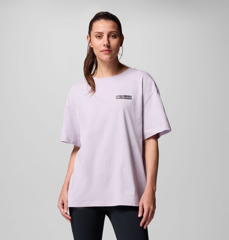 Camiseta oversize con estampado Rolling Bend para mujer, Color: Lavender Pearl, Mountainview, image 3
