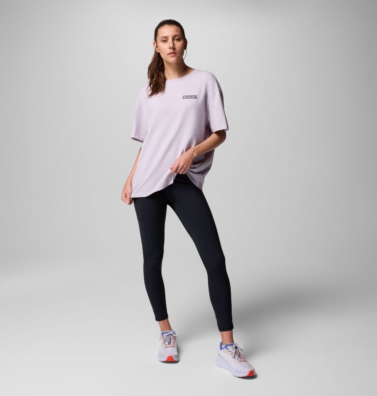 Camiseta oversize con estampado Rolling Bend para mujer, Color: Lavender Pearl, Mountainview, image 2