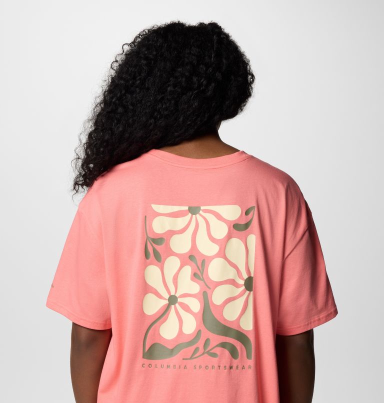 Women's Rolling Bend Graphic Oversized T-Shirt, Color: Alpenglow, Floral Fun, image 5
