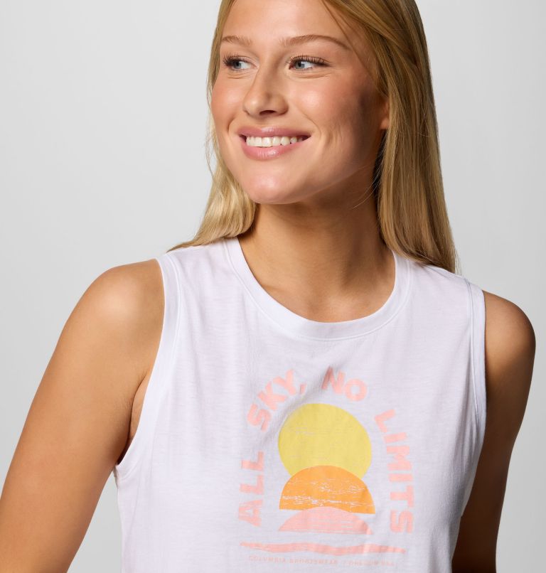 Women's Ruby Springs Graphic Tank, Color: White, No Limits, image 4