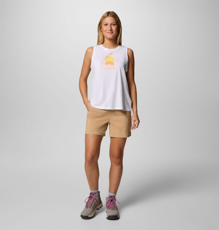 Women's Ruby Springs Graphic Tank, Color: White, No Limits, image 5