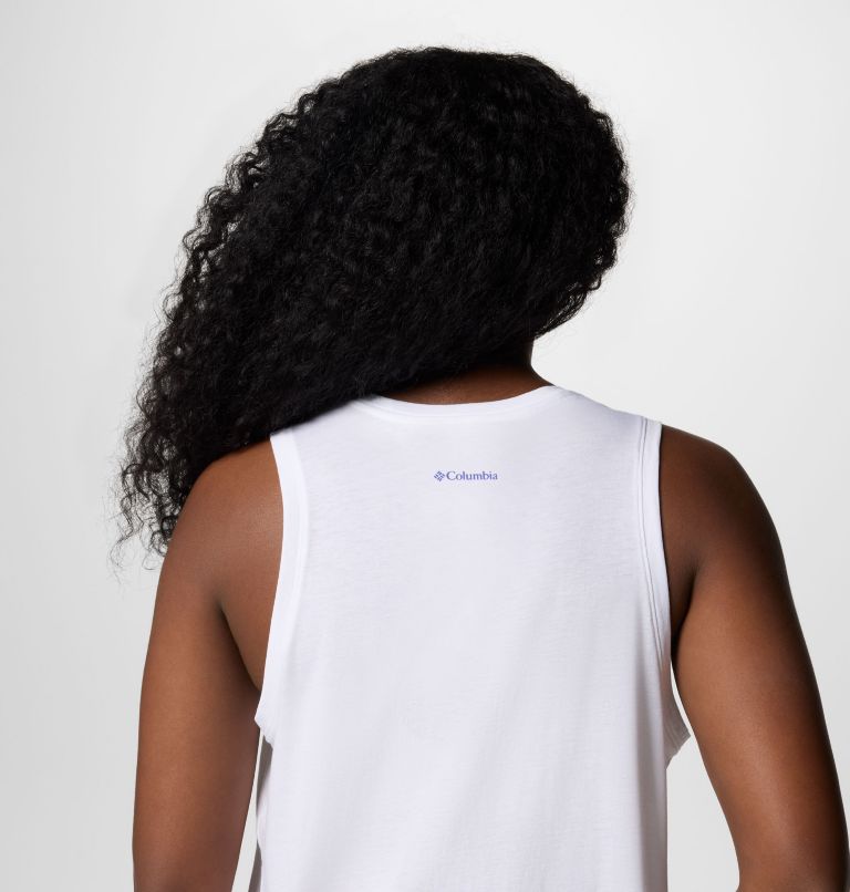 Women's Ruby Springs Graphic Tank, Color: White, Botanical Gem, image 5