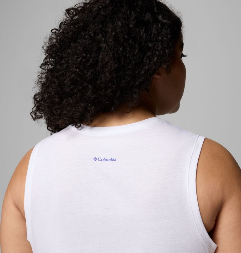 Women's Ruby Springs Graphic Tank - Plus Size, Color: White, Botanical Gem, image 5