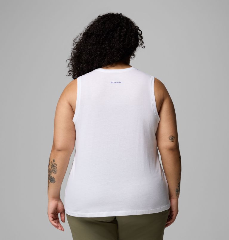 Women's Ruby Springs Graphic Tank - Plus Size, Color: White, Botanical Gem, image 2