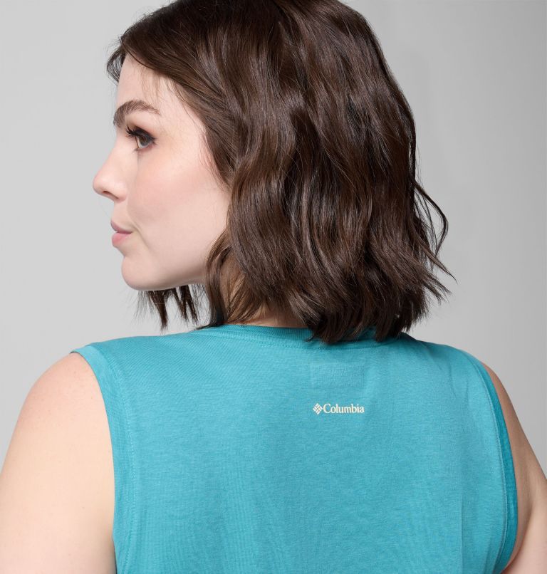 Women's Ruby Springs Graphic Tank - Plus Size, Color: Teal, Botanical Gem, image 5