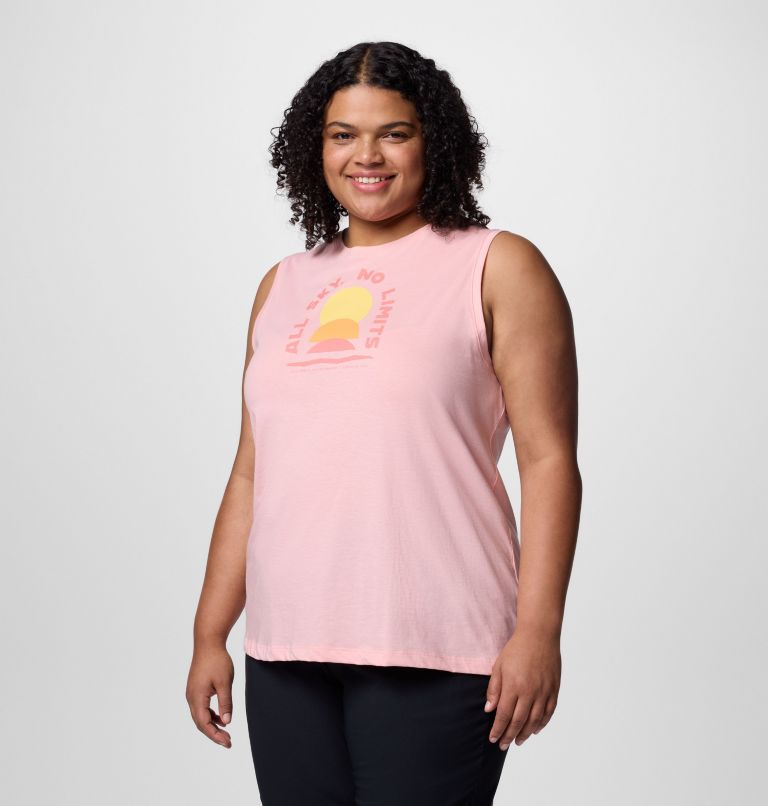 Femme Camisole à imprimé graphique Ruby Springs – Grandes tailles, Color: Pink Sand, No Limits, image 1