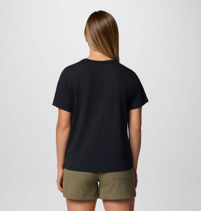 Women's Ruby Springs Graphic Scoop Neck Technical T-Shirt, Color: Black, Wanderlust, image 2