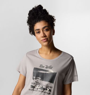 T-shirt Femme Columbia Ruby Springs – Manches Courtes – Coupe Ajustée – Motif Graphique