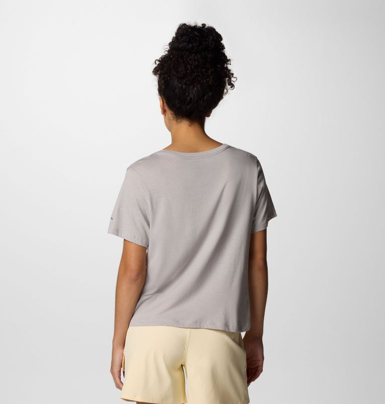Women's Ruby Springs Graphic Scoop Neck Short Sleeve Shirt, Color: Columbia Grey Heather, Running Free, image 2