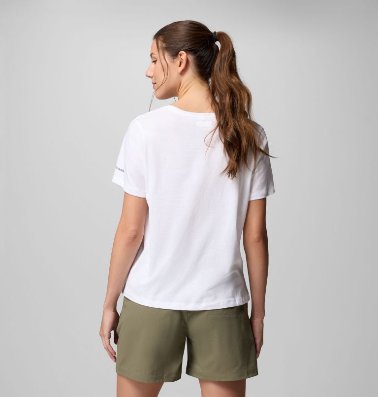 Camiseta técnica con cuello redondo y estampado Ruby Springs para mujer, Color: White, Wanderlust, image 2