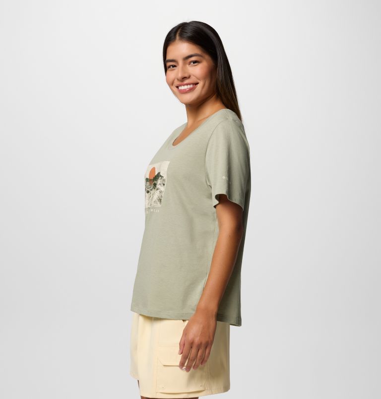 Camiseta técnica con cuello redondo y estampado Ruby Springs para mujer, Color: Safari, Wanderlust, image 3