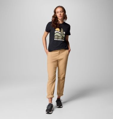 Women's Ruby Springs Graphic Fitted T-Shirt, Color: Black, Get Hiked, image 6