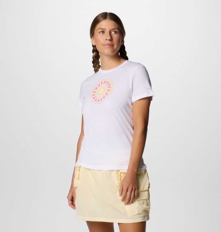 Women's Ruby Springs Graphic Fitted Short Sleeve Shirt, Color: White, Outdoor Life, image 3