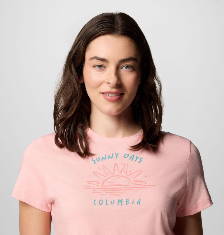 Women's Ruby Springs Graphic Fitted Technical T-Shirt, Color: Pink Sand, Ready For Rays, image 4