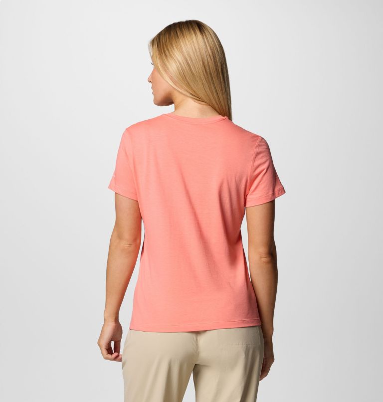 Women's Ruby Springs Graphic Fitted Technical T-Shirt, Color: Alpenglow, Bearly Swirl, image 2
