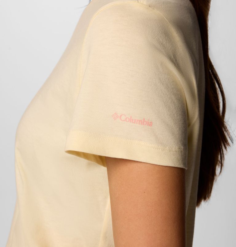 Women's Ruby Springs Graphic Fitted Short Sleeve Shirt, Color: Lemon Wash, Outdoor Life, image 5