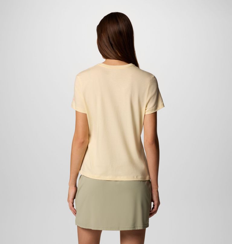 Women's Ruby Springs Graphic Fitted Short Sleeve Shirt, Color: Lemon Wash, Outdoor Life, image 2