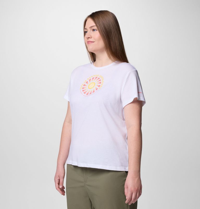 Women's Ruby Springs Graphic Fitted Short Sleeve Shirt - Plus Size, Color: White, Outdoor Life, image 3