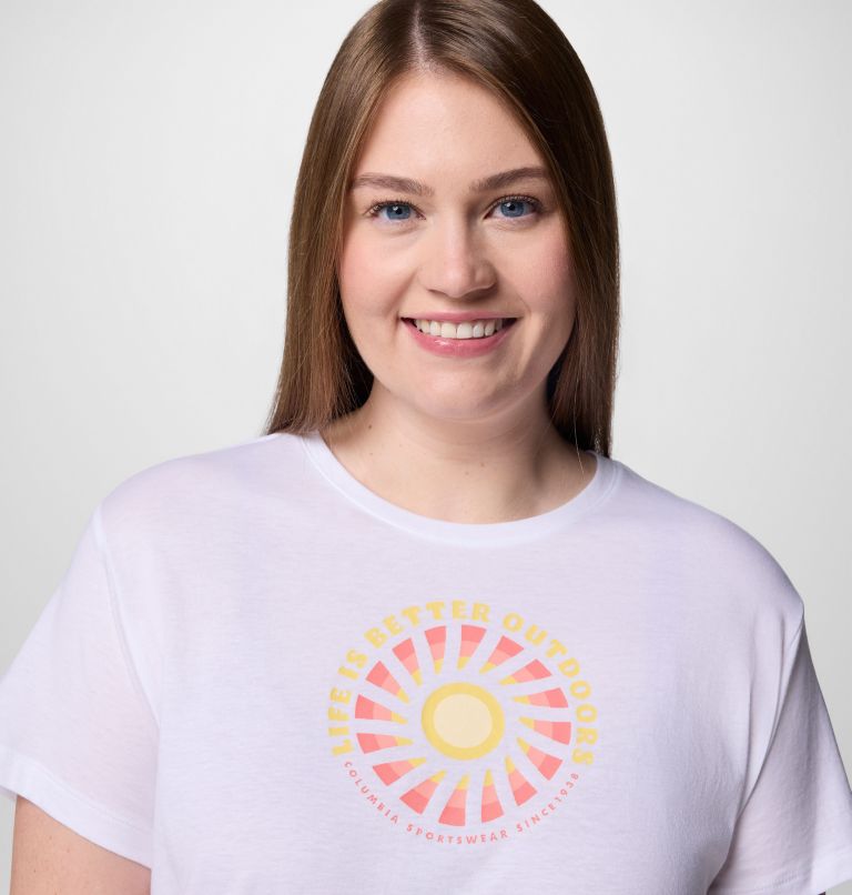 Women's Ruby Springs Graphic Fitted Short Sleeve Shirt - Plus Size, Color: White, Outdoor Life, image 4