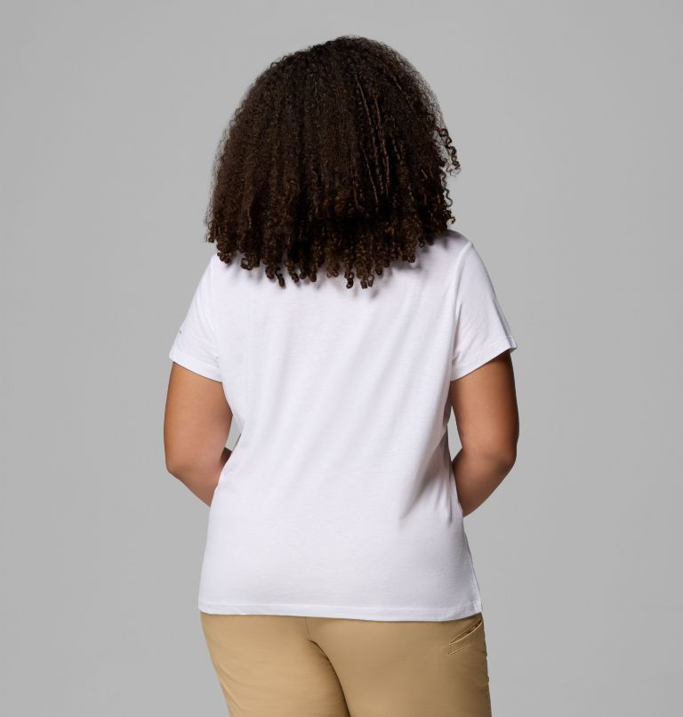 Women's Ruby Springs Graphic Fitted Short Sleeve Shirt - Plus Size, Color: White, Get Hiked, image 3