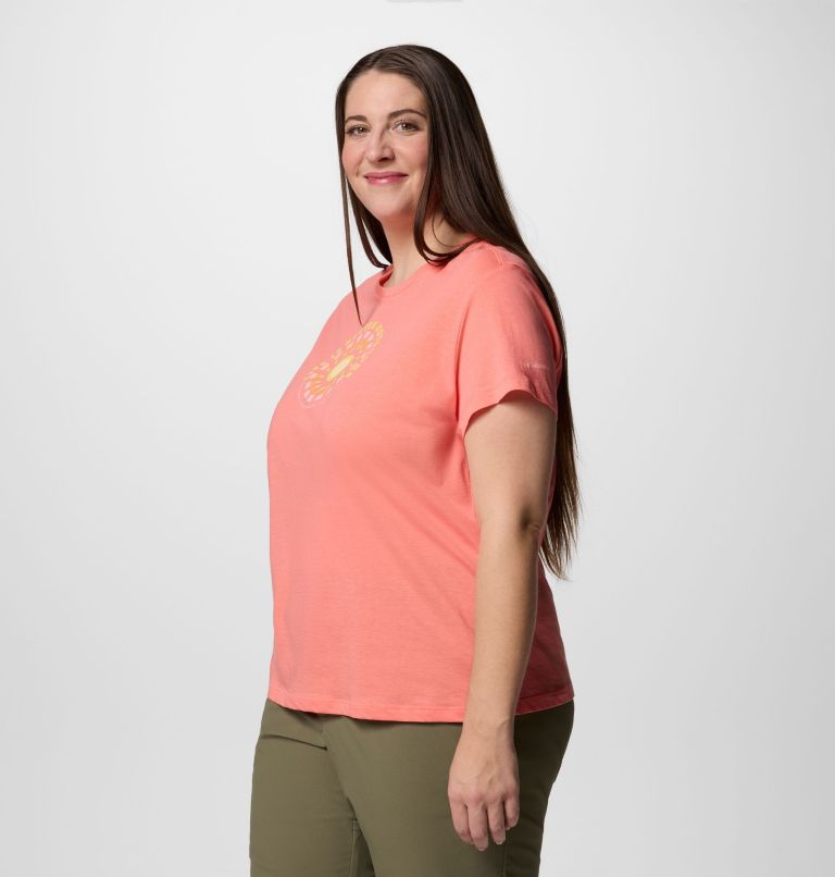 Women's Ruby Springs Graphic Fitted Short Sleeve Shirt - Plus Size, Color: Alpenglow, Outdoor Life, image 3