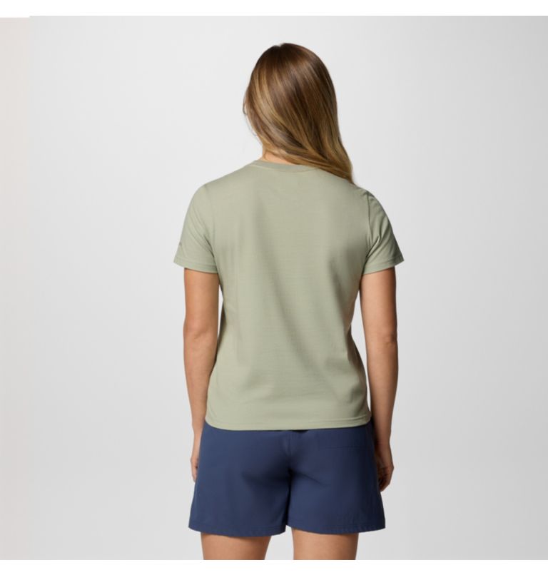 Camiseta técnica con estampado Delta Drift para mujer, Color: Safari, Linear Peakscape, image 2