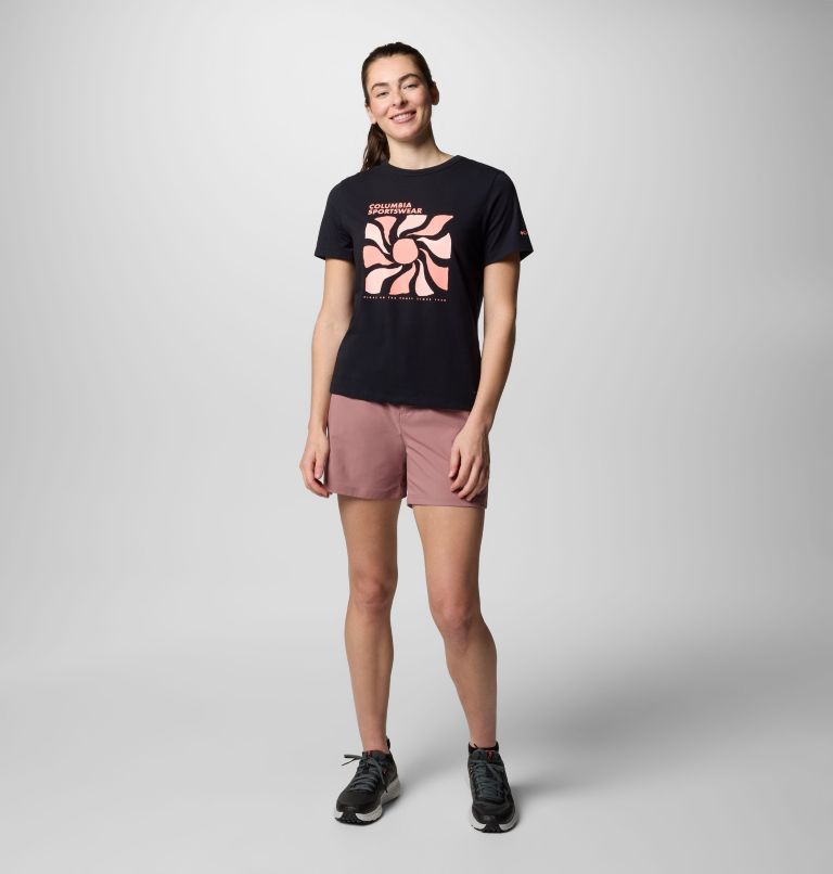 Sun Trek III technisches T-Shirt mit Grafik für Frauen, Color: Black, Wavy Rays, image 5