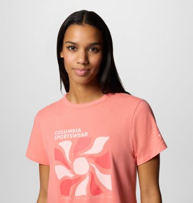 Women's Sun Trek III Graphic Technical T-Shirt, Color: Alpenglow, Wavy Rays, image 8