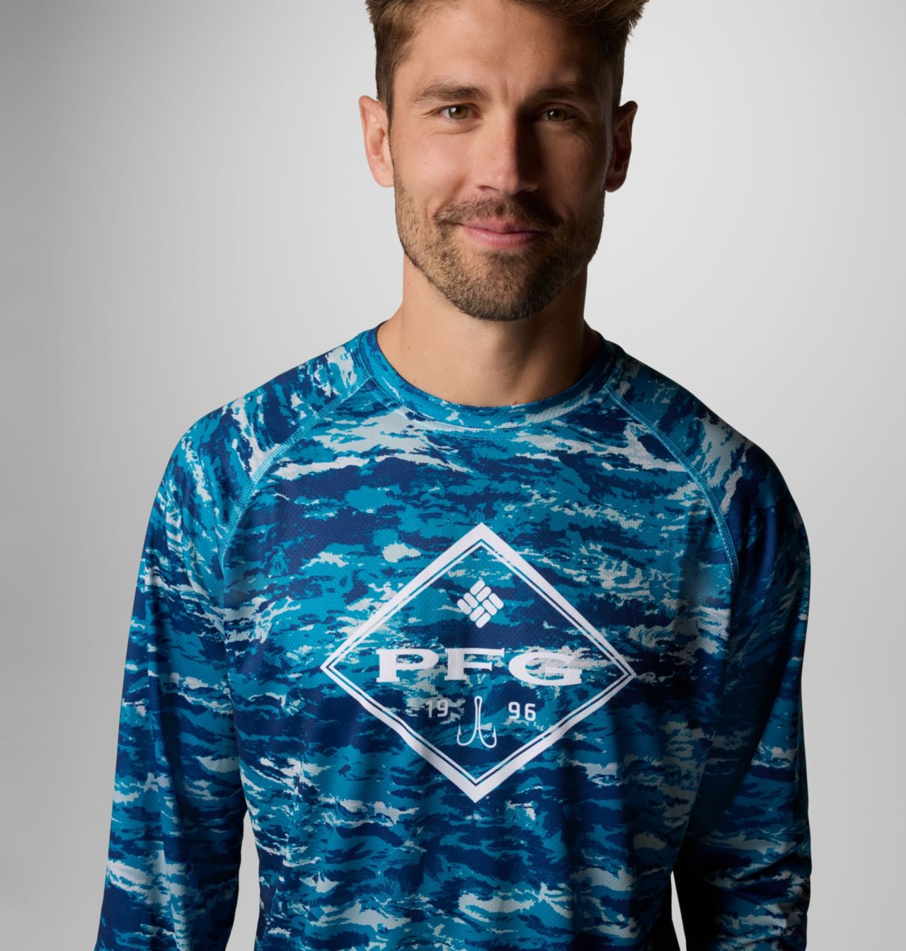 Men's PFG Super Solar Stream™ Graphic Long Sleeve Shirt 5
