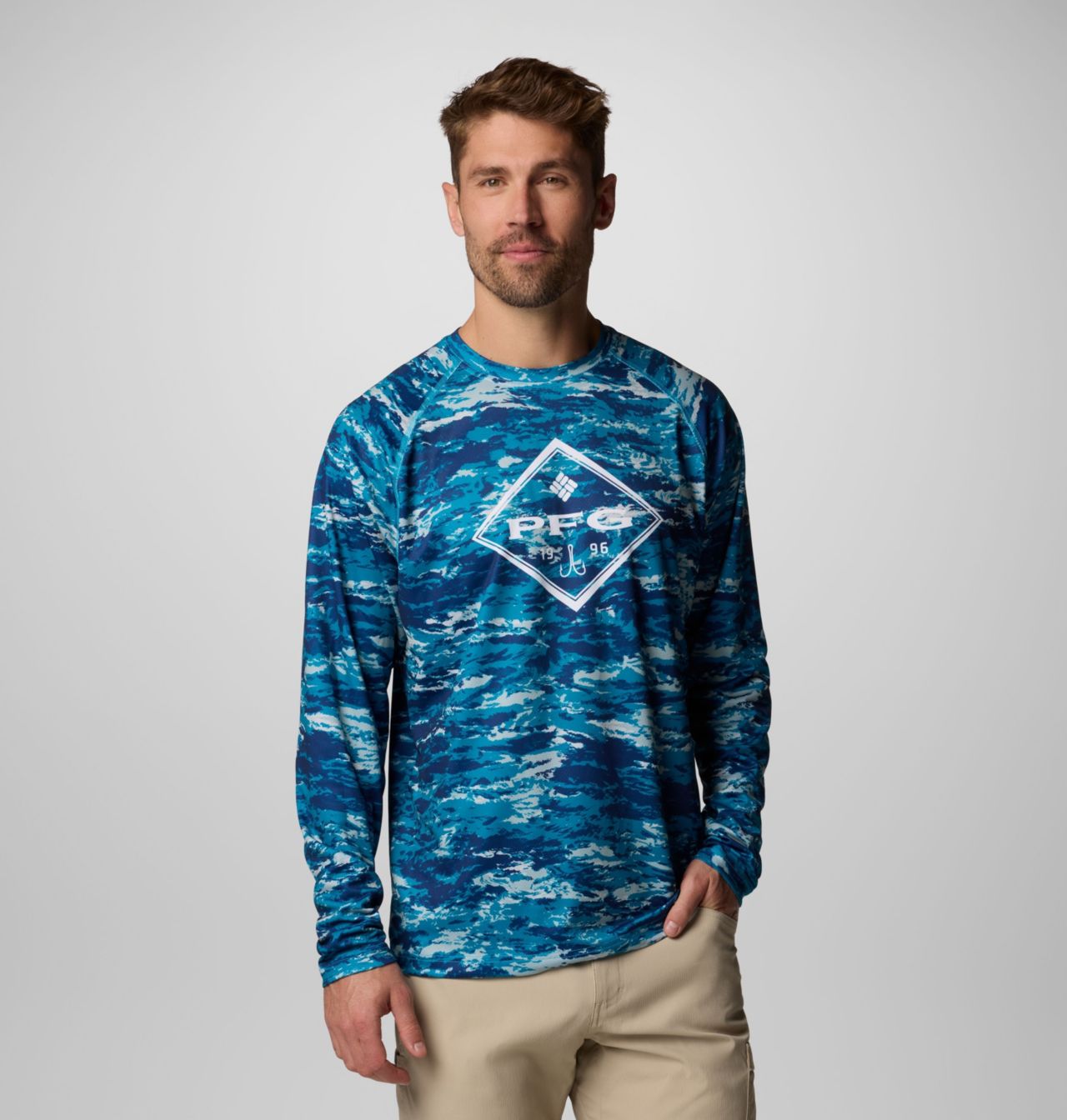 Men's PFG Super Solar Stream™ Graphic Long Sleeve Shirt 1