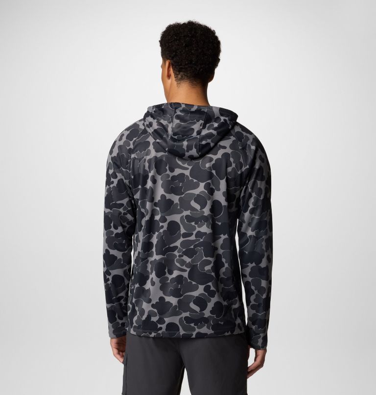 Men's PFG Wild Cast Camp Hoodie, Color: Black Deltahunter Camo, image 3