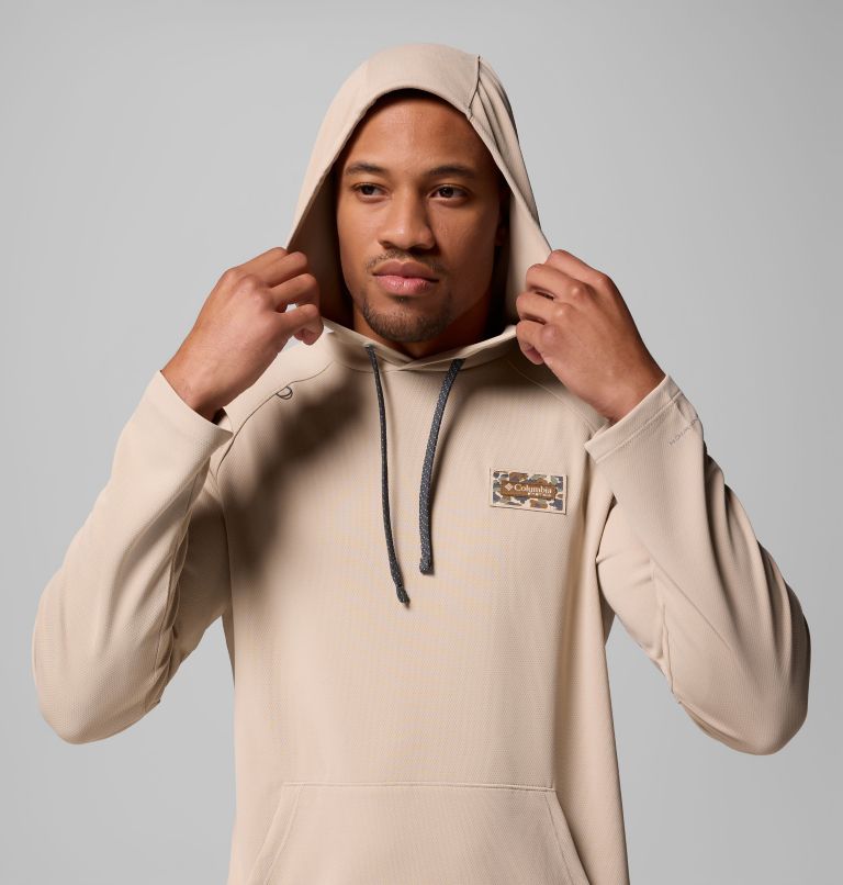 Men's PFG Wild Cast Camp Hoodie, Color: Ancient Fossil, image 5
