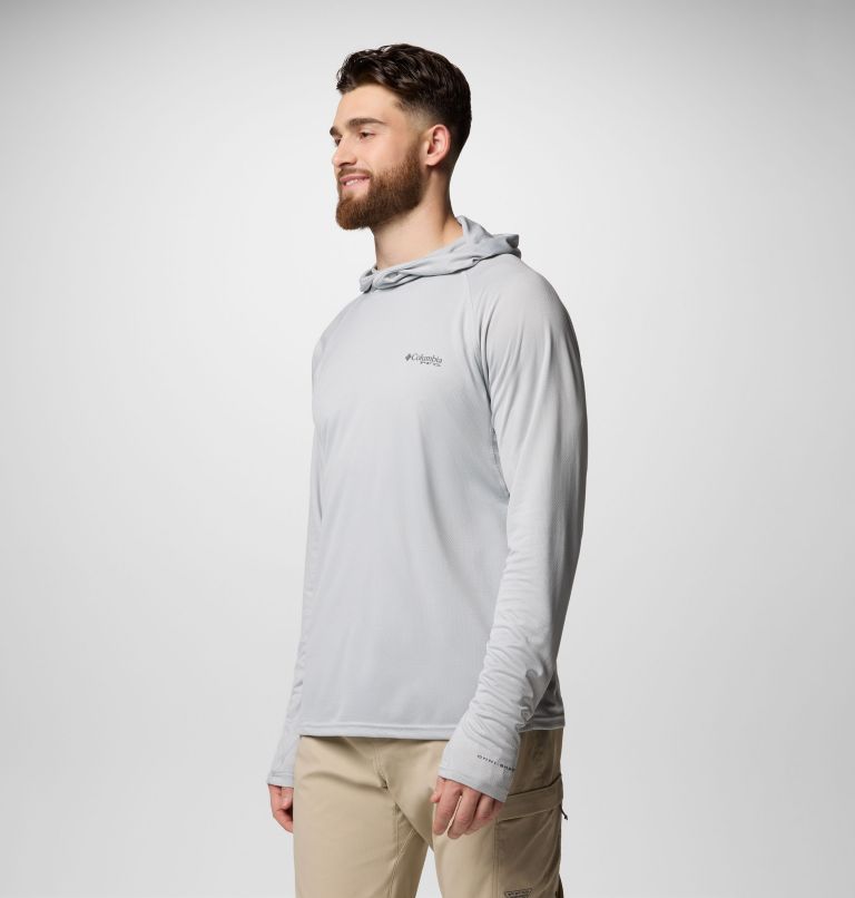 Men's PFG Solar Stream Elite II Hoodie, Color: Cool Grey, image 4
