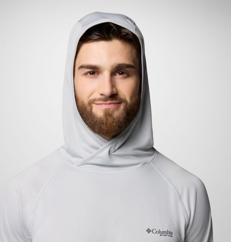 Men's PFG Solar Stream Elite II Hoodie, Color: Cool Grey, image 5