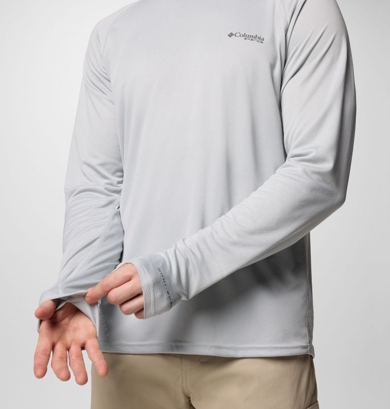 Men's PFG Solar Stream Elite II Hoodie, Color: Cool Grey, image 6