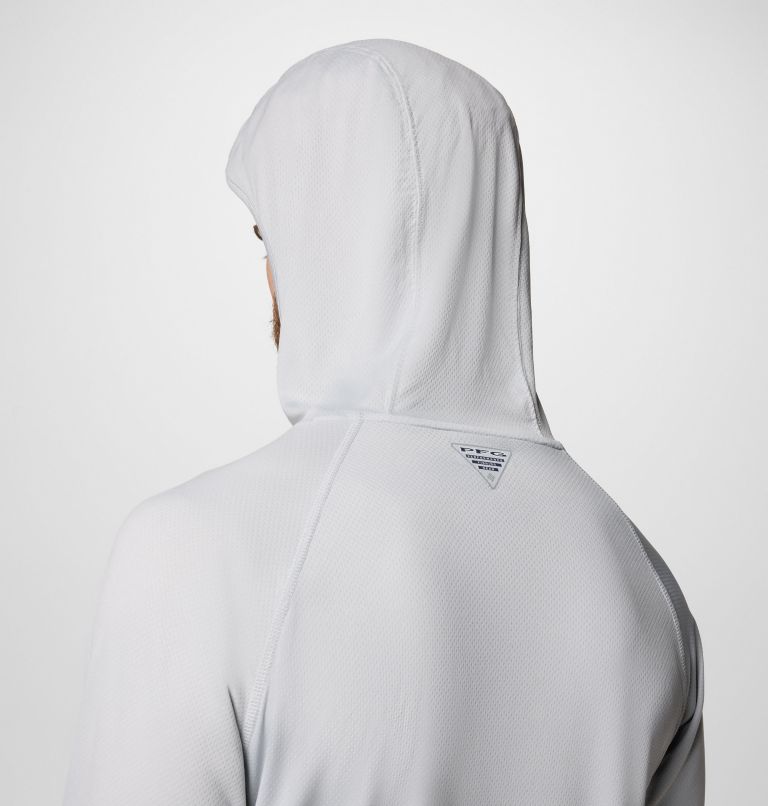 Men's PFG Solar Stream Elite II Hoodie, Color: Cool Grey, image 7